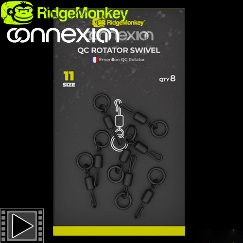Emerillon à Anneau RidgeMonkey Connexion QC Rotator Taille 11 (par 8)