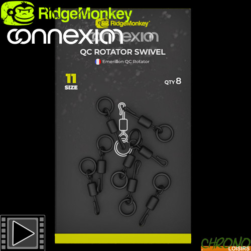 RidgeMonkey Connexion QC Rotator Ring Swivel Size 11 (x8)