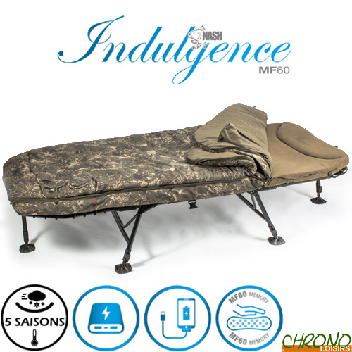 Nash Indulgence Bed Chair Mf60 Ss4 Wide 6 Legs 5 Season Chrono