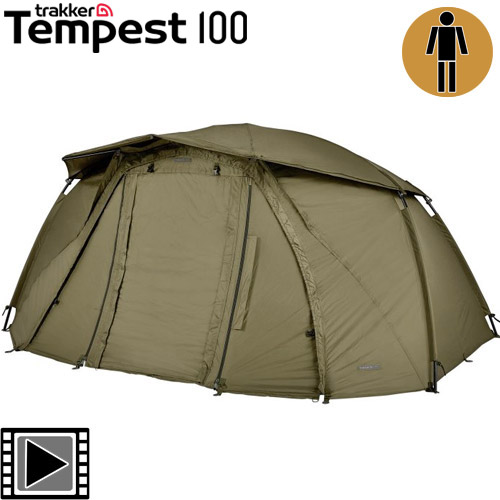 Abri Trakker Tempest 100 Brolly 1 place (Biwy + Façade + Tapis de Sol + Casquette)