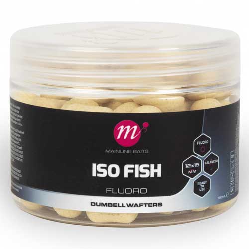 Mainline Fluoro White Wafters 12x15mm Iso Fish