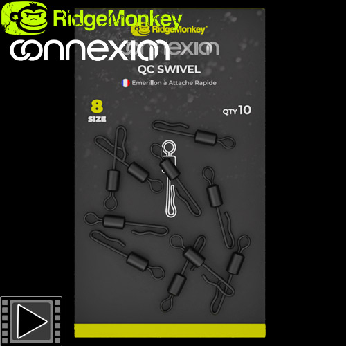 RidgeMonkey Connexion QC Tamanho 8 Emerillon (por 10)