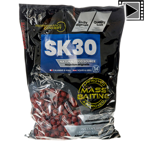 Bouillettes Starbaits PC SK30 Mass Baiting 14mm 3kg