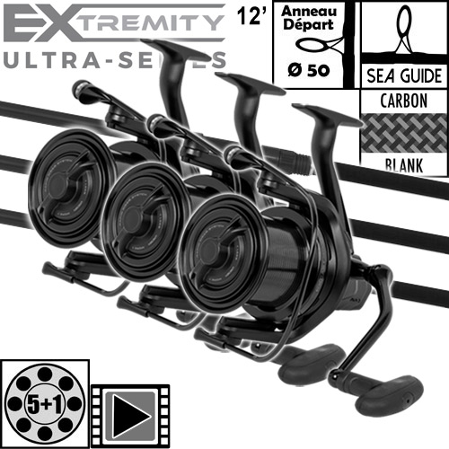 Ensemble Avid Carp Ultra-Series 50mm 12' 4lbs Full Shrink Ex-Cast 14000 (les 3)