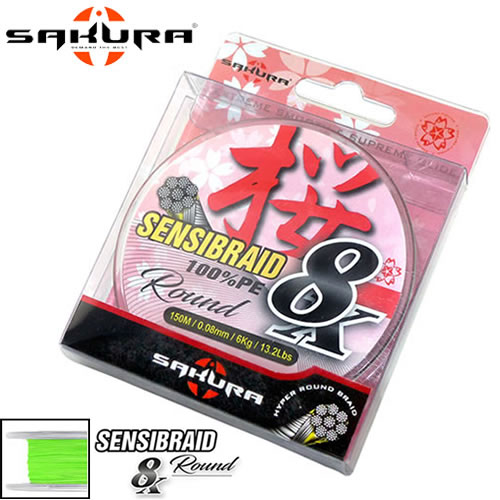 Ligne Tresse Sakura Sensibraid 8 Chart 150m 