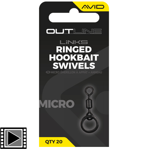 Emérillon à Anneaux Avid Carp Outline Micro Ringed Hookbait (par 20)