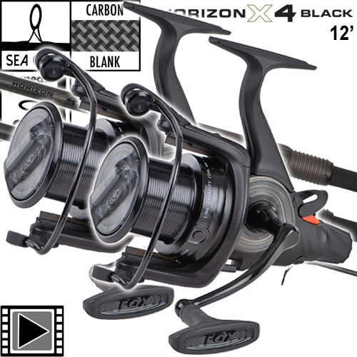 Canne Fox Horizon X4 Black 50mm 12' 3.5lbs Full Shrink EOS FS 12000 (les 2)