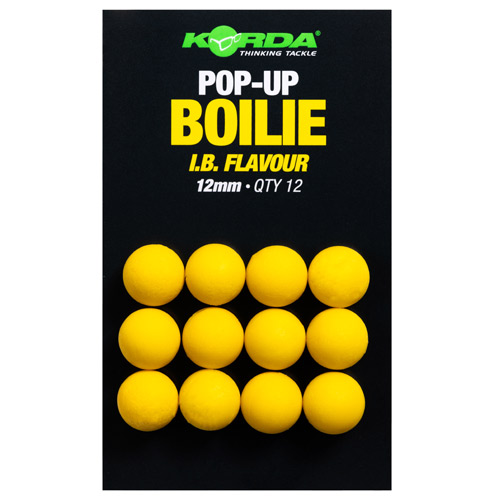 Bouillette Korda Plastic Pop Up IB Yellow 12mm (par 12)