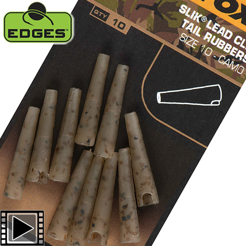 Fox Edges Camo Slik Lead Clip Tail Rubber T.10 (par 10)