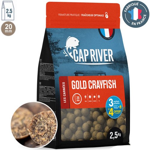 Bouillettes Cap River Gold Crayfish 20mm 2.5kg