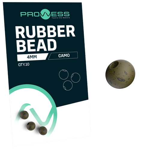 Perle Prowess Rubber Bead Camo 4mm (par 10)