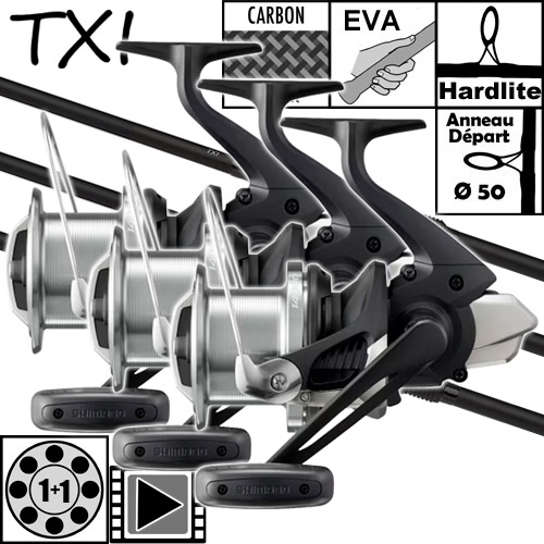 Ensemble Shimano TX-1B Carp Distance 50mm 12' 3.25lbs Beast Master 14000 XC (les 3)
