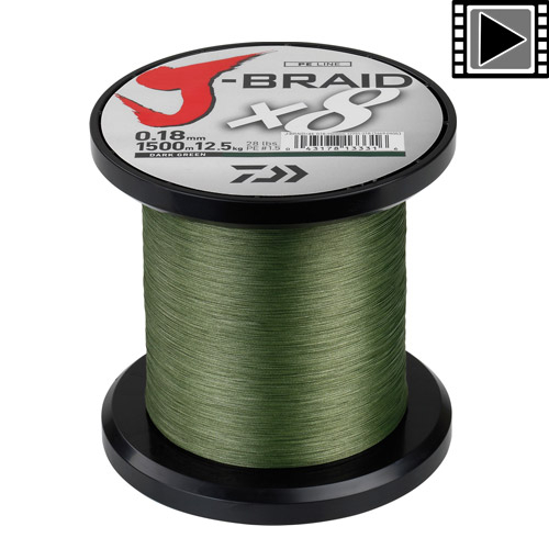 Hilo Trenzado Daiwa Jbraid 8 Brins 0.24mm 40lbs 1500m