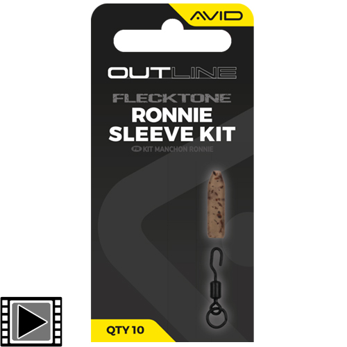 Emérillon Avid Carp Outline Flecktone Ronnie Sleeve Kit (par 10)