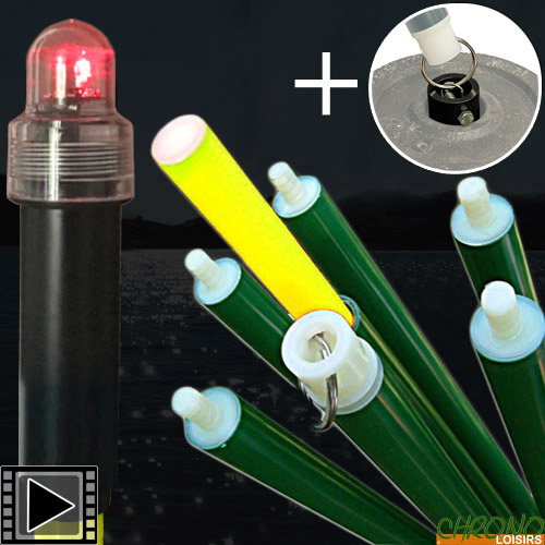 Kit Marqueur Atropa Atrotube V2 Complet Jaune 6.30m + Balise Lumineuse V3 Rouge + Support