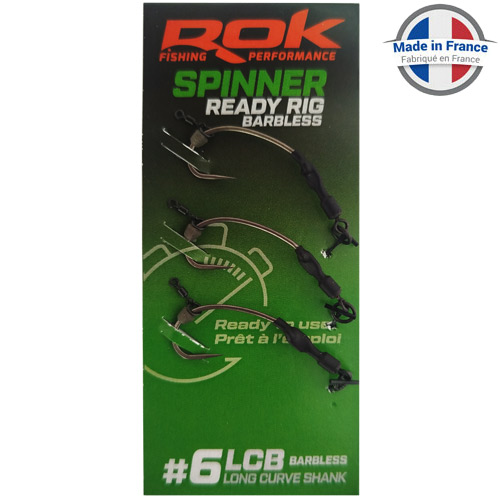Hameçon Rok Spinner-Rig Long Curve Sans Ardillon (par 3)