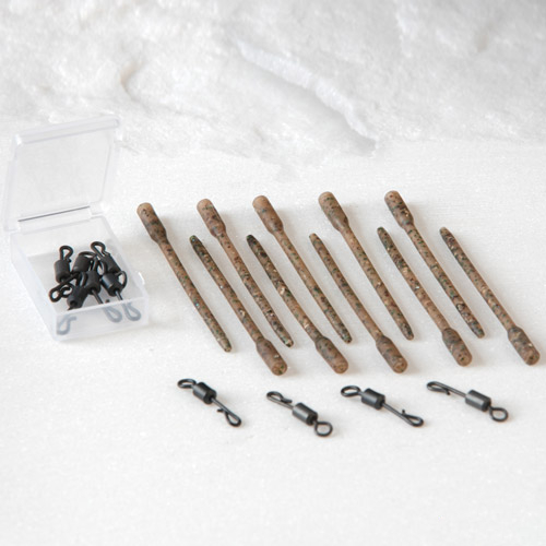 Extra Carp EXC Long Camu + Emerillon QC T.8 Anti Angle (per 10)