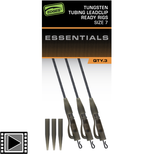 Fox Edges Tungsten Tubing Leadclip Ready Rigs (x3)
