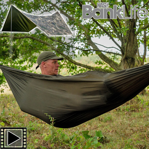Combo Nash Bank Life Hammock + Multi Tarp Camo