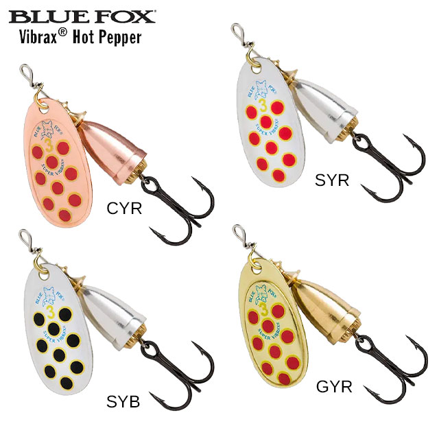 Leurre Vibrax Hot Pepper Blue Fox 3 8g