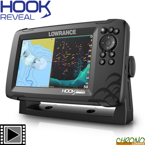 Lowrance Hook Reveal 5 50/200 with Deep Water Performance BASEMAP/CMAP