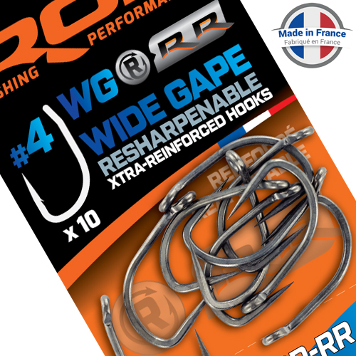 Hameçon ROK WGR-RR Wide Gape Resharpenable Reinforced (par 10)