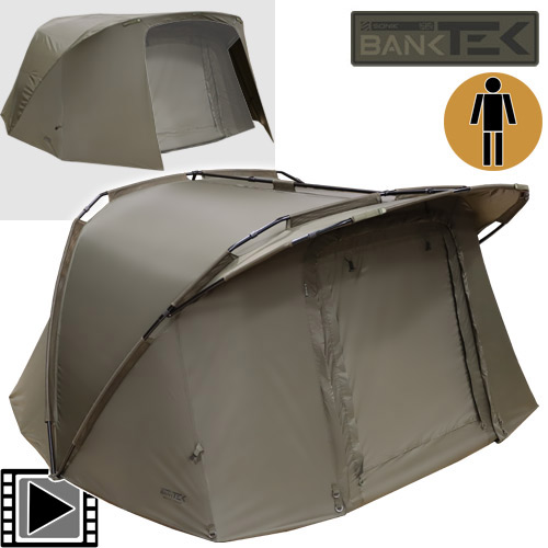 Sonik Bank-Tek 1 man Bivvy (Bivvy + Overwrap)