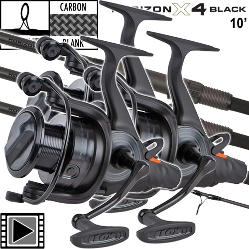 Canne Fox Horizon X4 Black 10' 3.5lbs Full Shrink EOS FS 10000 (les 3)