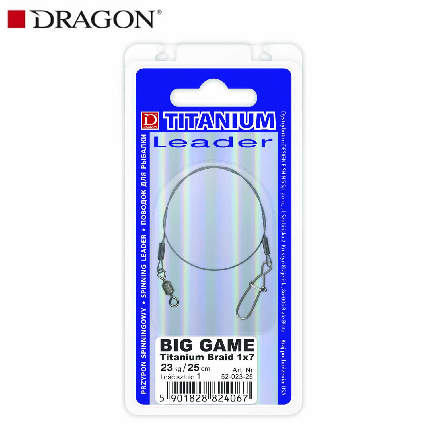 Bas de Ligne Acier Titanium Monobrin Dragon 1X1 - 40CM