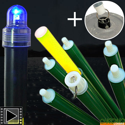 Kit Marqueur Atropa Atrotube V2 Complet Jaune 6.30m + Balise Lumineuse V3 Bleu + Support