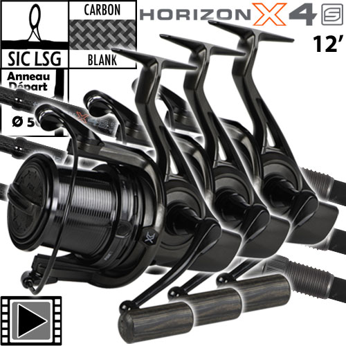 Fox Horizon X4 S Slim Shrink 12' 3.5lbs 12000XC Set (x3)