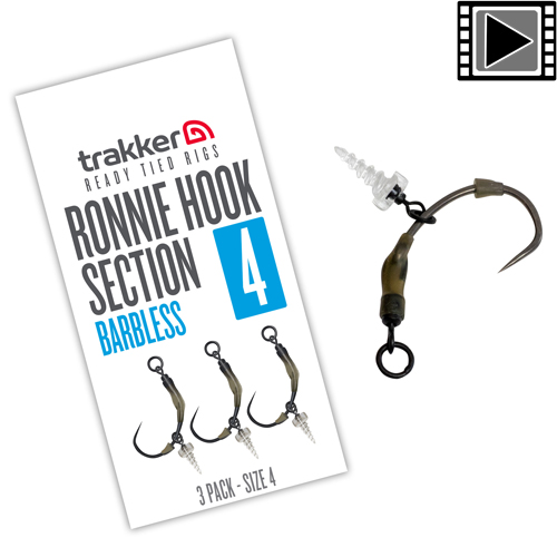 Hameçon Trakker Ronnie Hook Section Sans Ardillon (par 3)