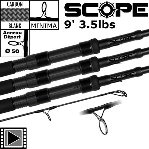 Canne Nash Scope 9' 3.5lbs Full Black Duplon (les 3)