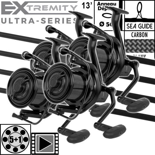 Ensemble Avid Carp Ultra-Series 50mm 13' 3.75lbs Full Shrink Ex-Cast 14000 (les 4)
