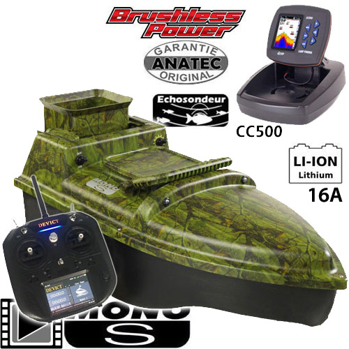 Barco Cebador Anatec Monocoque S Oak Lithium 16A Brushless DE-SR07 CC500