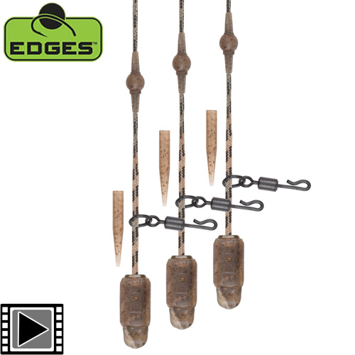 Kit Montage Fox Edges Camo Heli-Clip Submerge (par 3)