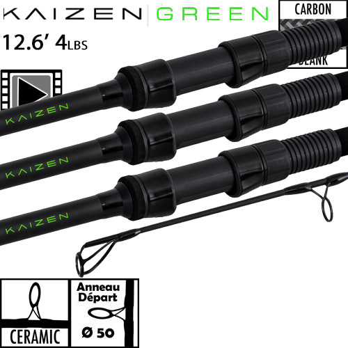 Canne Korda Kaizen Green Ceramic 50mm 12'6 4lbs (les 3)