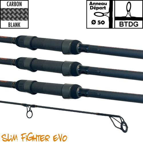 Canne Carp Design Slim Fighter Evo 50mm 12' 3.5lbs (les 3) 