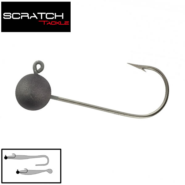 Tête Plombée Scratch Tackle Round Classic Jig Head 10g