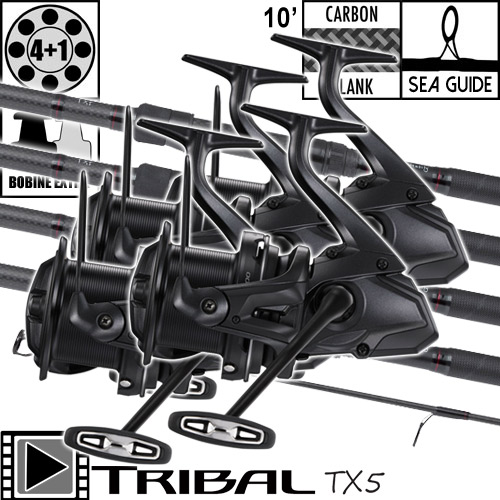 Ensemble Shimano TX-5B Carp Intensity 10' 3.5lbs Ultegra 14000 XTE (les 4)