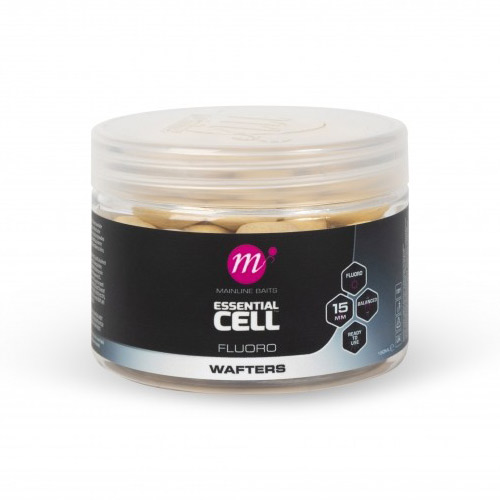 Bouillettes Equilibrées Mainline Fluoro Wafters White 15mm Essential Cell