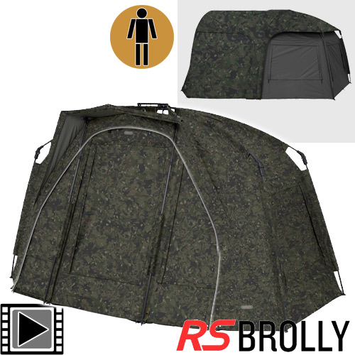 Abri Trakker Tempest RS Brolly Camo 1 place (Abri complet + Social Cap)