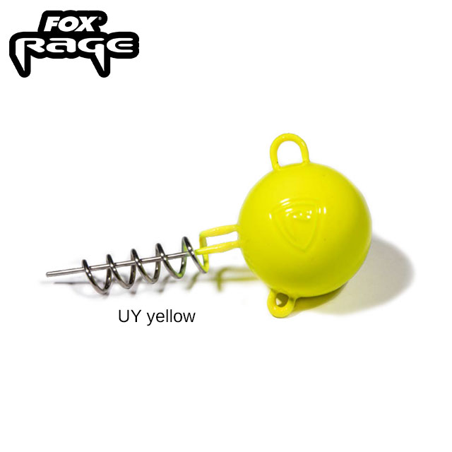 Tête Plombée Fox Rage Pelagic Screws UV Yellow