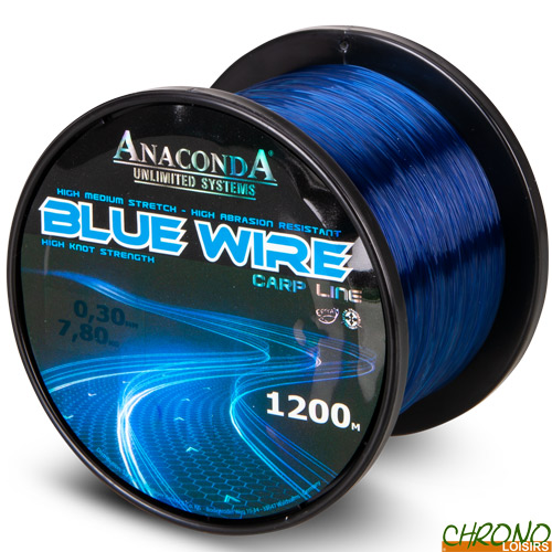 Nylon anaconda blue wire 0 33mm 1200m – Chrono Carpe ©