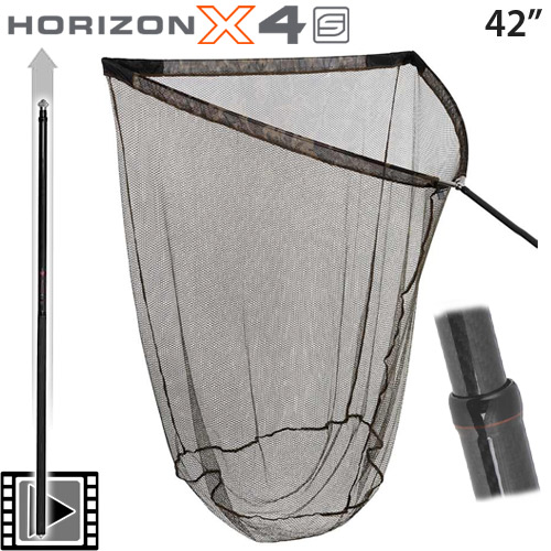 Epuisette Fox Horizon X4S 42" manche télescopique filet camo