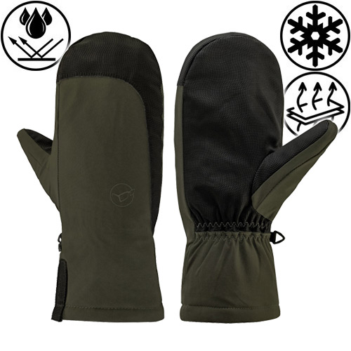 Mouffle Korda Mittens Dark Olive