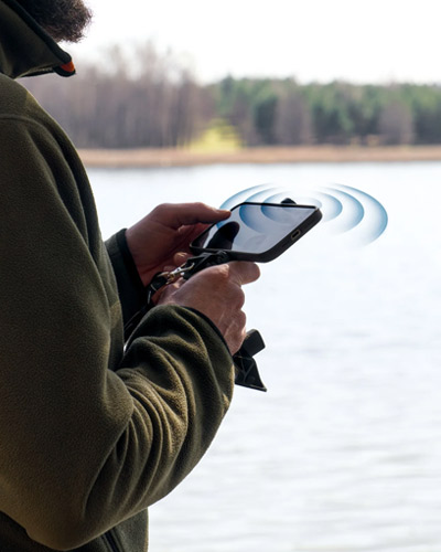 Support Smartphone Deeper pour Télécommande Bateau Amorceur Spark - description 02