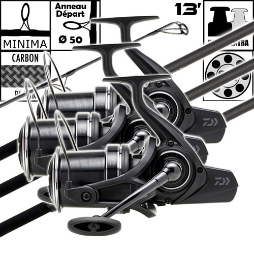 Ensemble Daiwa Crosscast Z 13' 3.75lbs Emblem Carp 45 SCW QD (les 3)